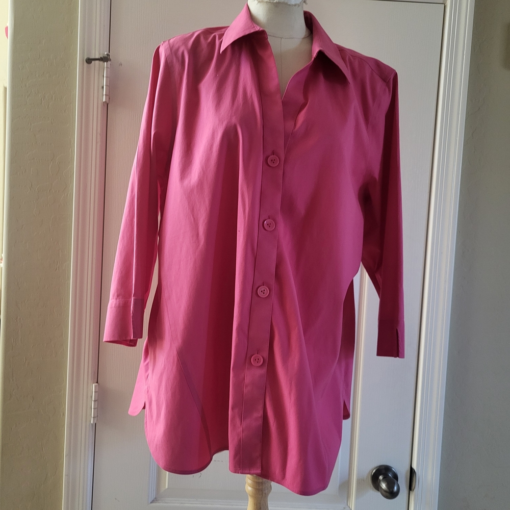 Foxcroft Fuchsia Non-Iron Stretch Shirt